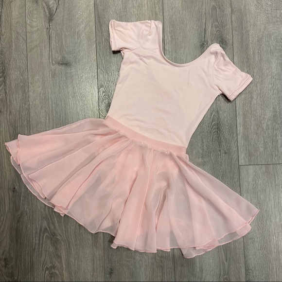 Mondor Other - Mondor Light Pink Leotard & Pull-On Chiffon Skirt - Kid Size 5-6